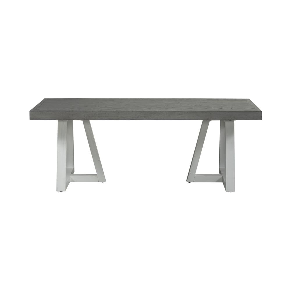 Left. Liberty Furniture Industries - Rectangular Cocktail Table Contemporary White in Two-Tone Shell White - White.