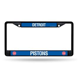Rico Industries - Detroit NBA Pistons Black Metal License Plate Frame - Multi