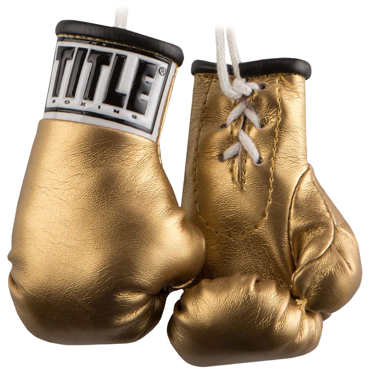 TITLE Boxing - 3.5" Authentic Detailed Mini Lace Up Gloves - Gold - Yellow