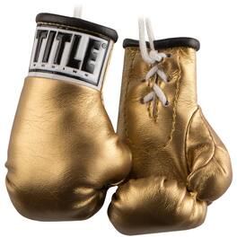 TITLE Boxing - 3.5" Authentic Detailed Mini Lace Up Gloves - Gold - Yellow