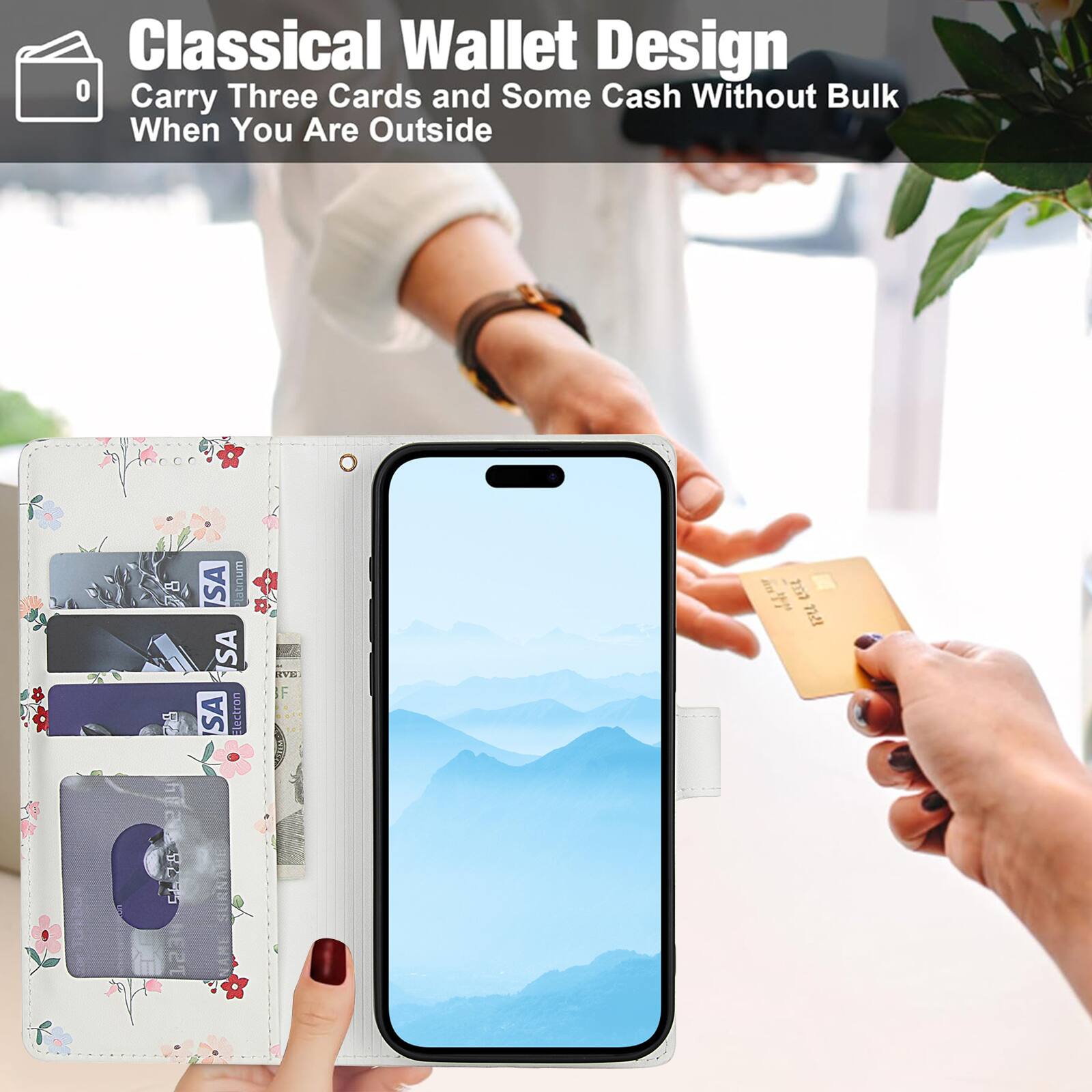Classical Wallet Design  
Carry Three Cards and Some Cash Without Bulk When You Are Outside