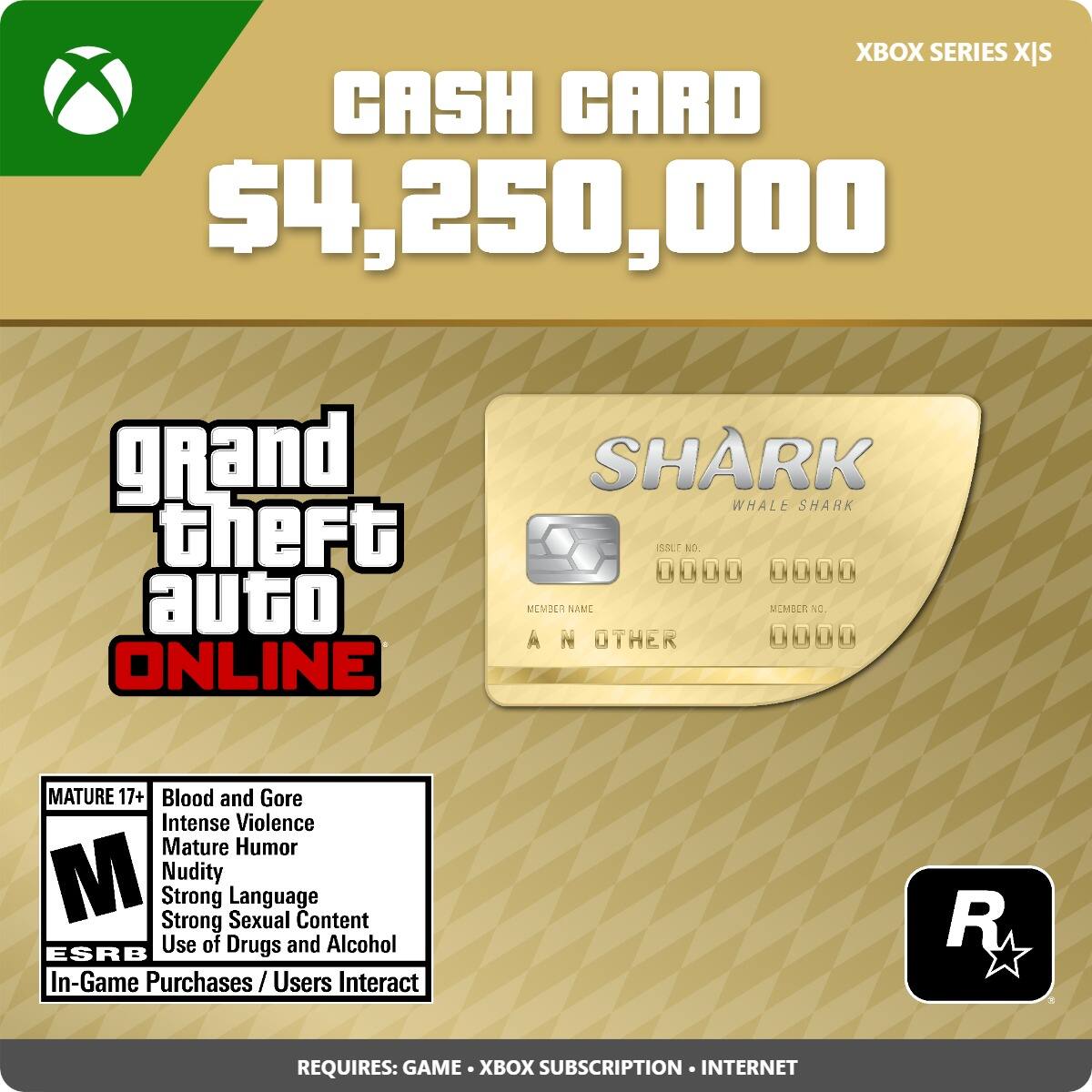 GTA Online: Whale Shark Cash Card (Xbox Series X|S) [Digital]