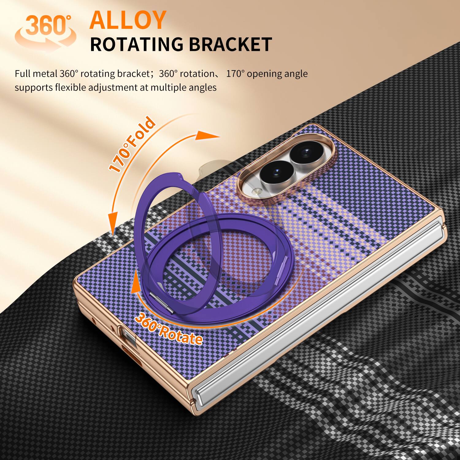 360° ALLOY ROTATING BRACKET

Full metal 360° rotating bracket; 360° rotation, 170° opening angle supports flexible adjustment at multiple angles

170°Fold
360°Rotate