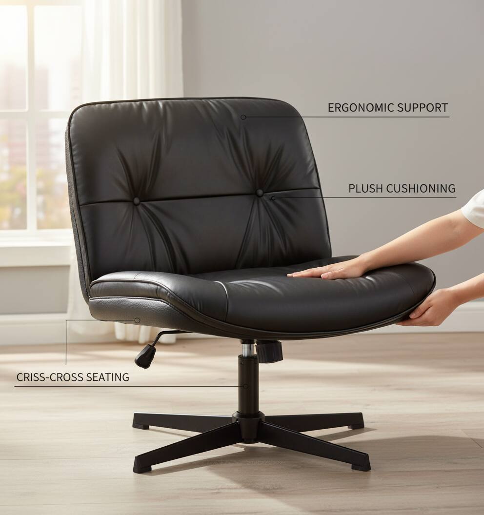 ERGONOMIC SUPPORT  
PLUSH CUSHIONING  
CRISS-CROSS SEATING