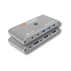 DIGITAL SWITCH - TECH DP V 2 8K 2x1 - 8 JTECH-DKM21 Mlum ULTRAHD 8K sc0ps CONTROL OUT Displayport Klles 1 a Kils Dopipat U IN 2 a Cipiaypont h USB-C