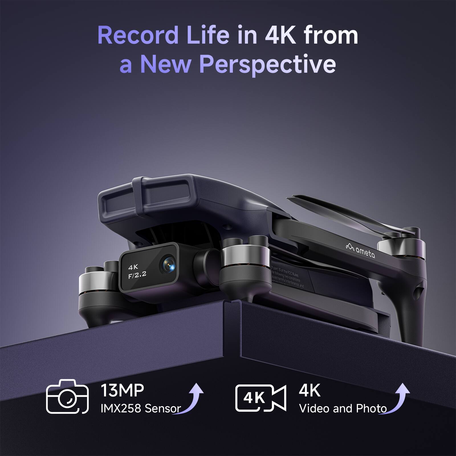 Record Life in 4K from a New Perspective

4K F/2.2

13MP IMX258 Sensor

4K Video and Photo