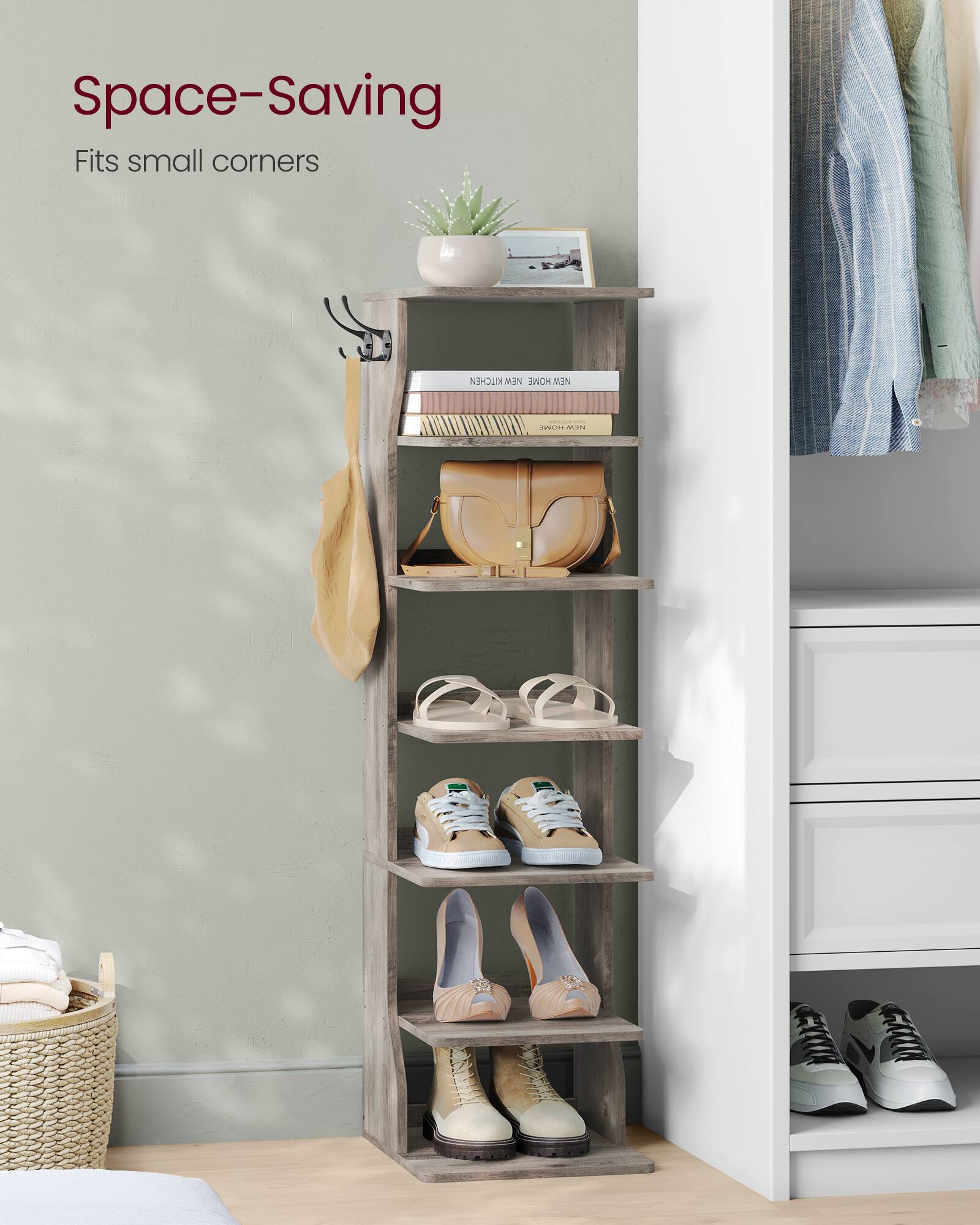 Space-Saving  
Fits small corners