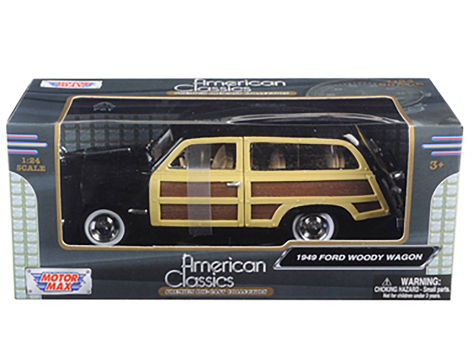 American Classics 1:24 SCALE 3+ MOTOR MAX 1949 FORD WOODY WAGON American Classics WARNING: CHOKING HAZARD - Small parts. Not for children under 3 years.