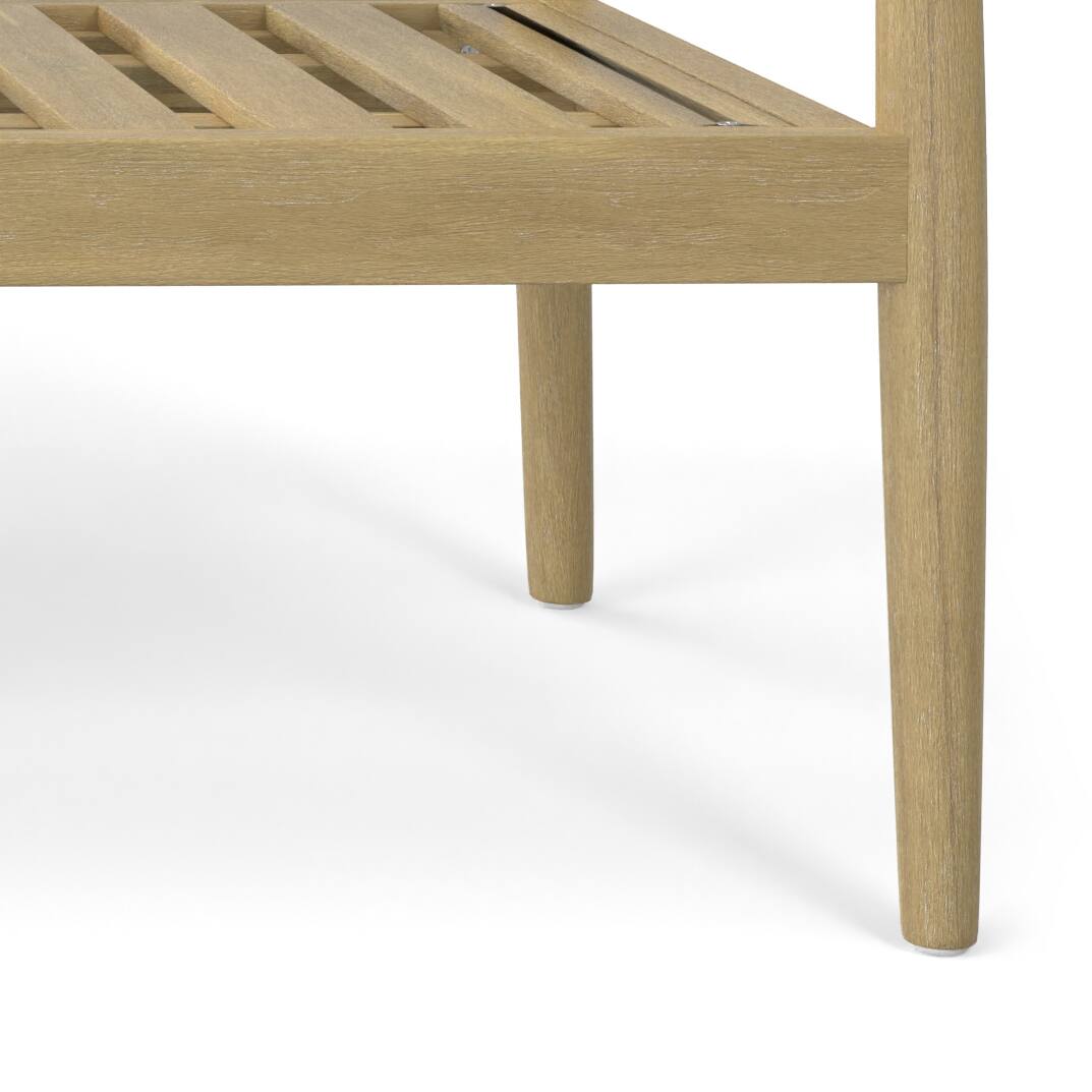 Alt View 5. Simpli Home - Bayshore 59 inch Wide Contemporary Outdoor Sofa in Polyester Fabric, Fully Assembled - Natural.