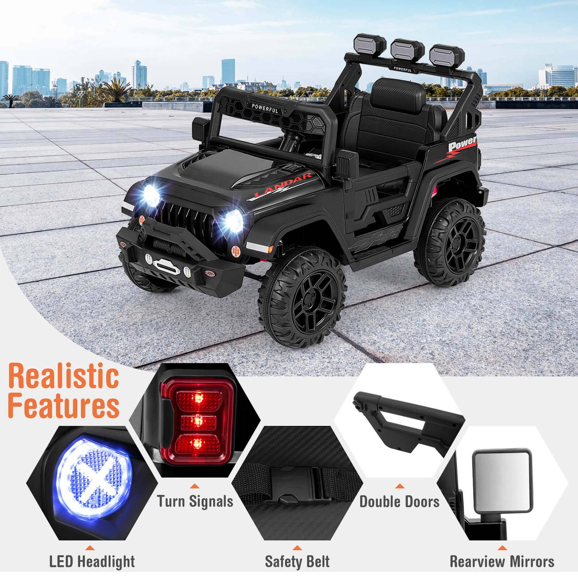 Realistic Features

- LED Headlight
- Turn Signals
- Safety Belt
- Double Doors
- Rearview Mirrors