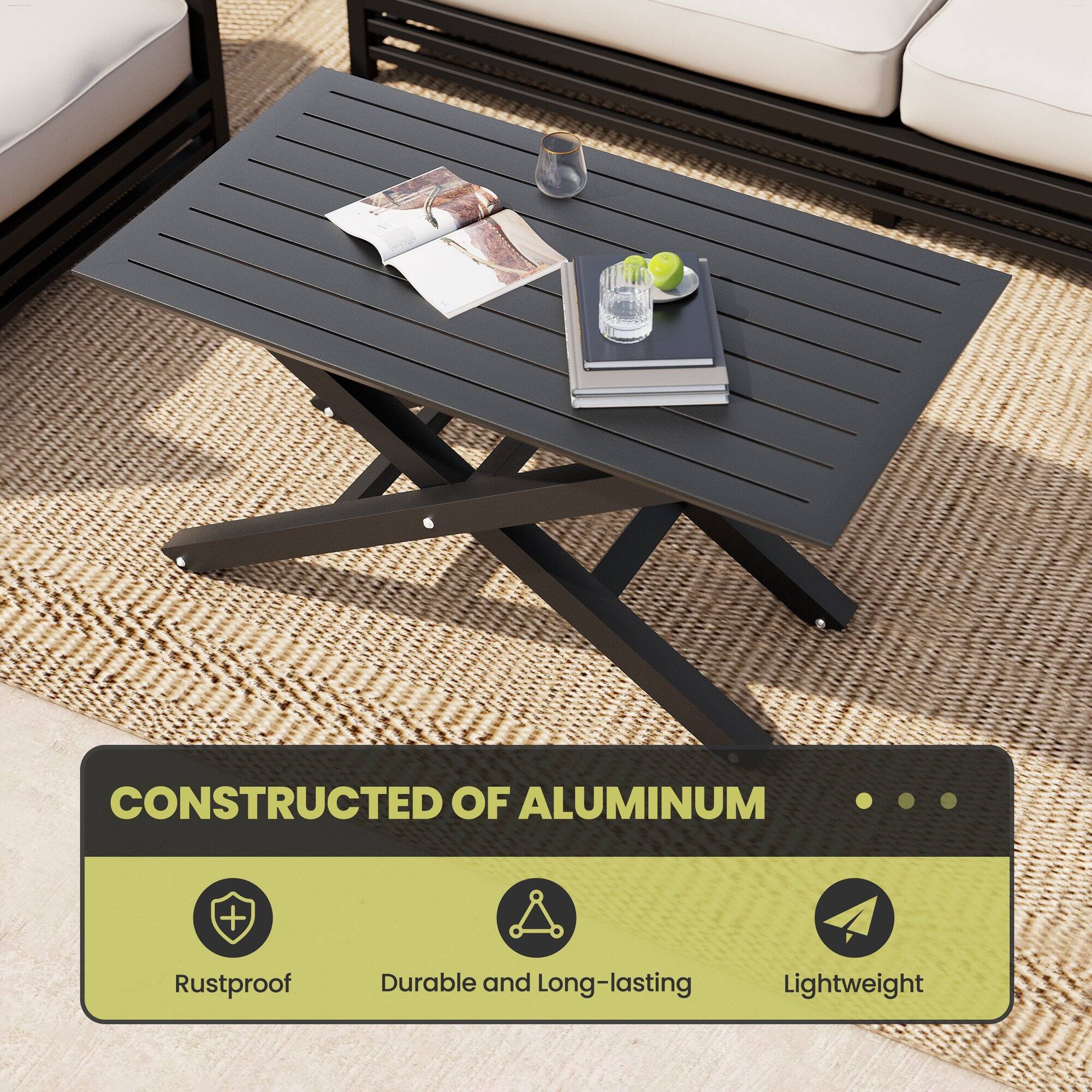 CONSTRUCTED OF ALUMINUM

- Rustproof
- Durable and Long-lasting
- Lightweight