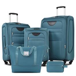 LOVMOR - 3-Piece Softside Luggage Set Expandable Duffel Bag - Green