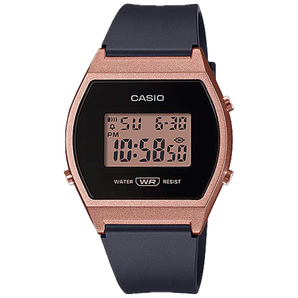 Casio - Women's Digital Sport Watch with and Rose Gold Dial - LW-204-1ACF - Black