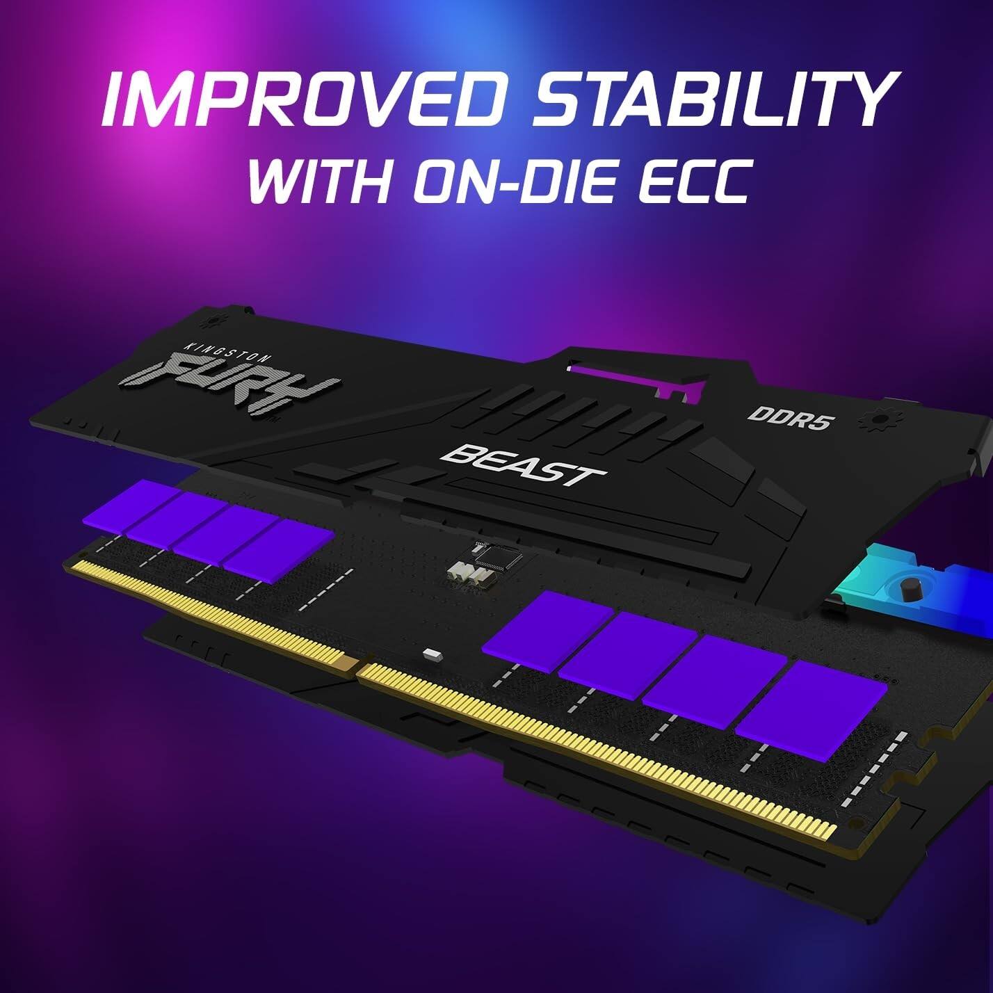 IMPROVED STABILITY WITH ON-DIE ECC

KINGSTON FURY BEAST DDR5