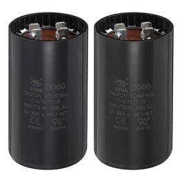 Unique Bargains - 2pcs CD60 Capacitor 645-774 Mfd, 125 VAC Run Motor Start for Electric Fan/Well Pump