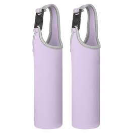 Unique Bargains - Neoprene Water Bottle Sleeves, Bottle Carrier Insulator with Handle, 3 in - For Hiking Cycling Camping Travel (2pcs) - Purple
