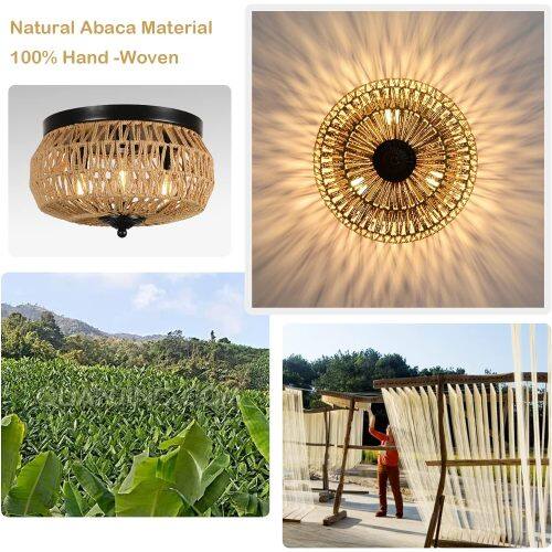 Natural Abaca Material  
100% Hand-Woven