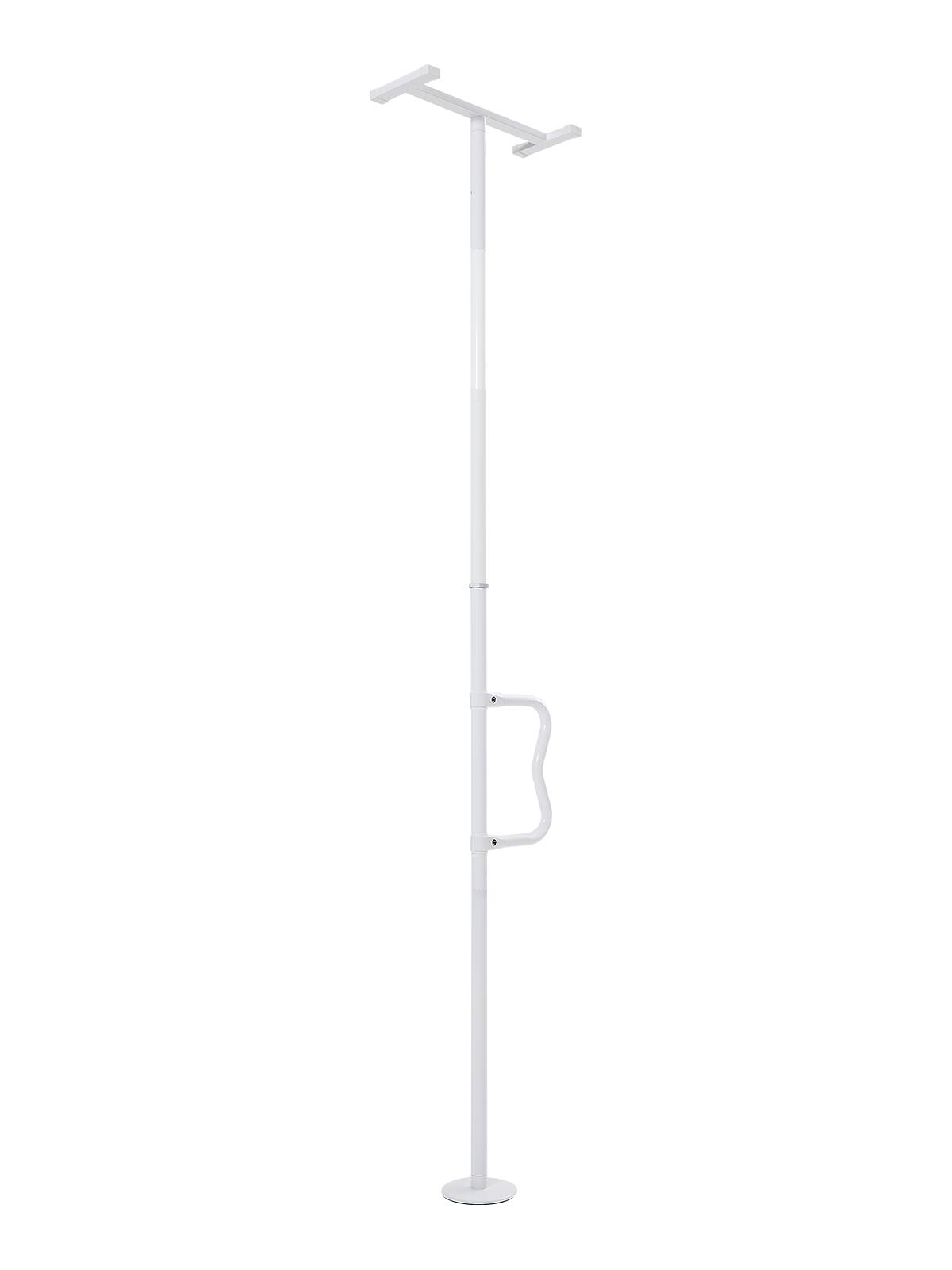 Front. VEVOR - Floor-to-Ceiling Transfer Pole, Tension Mounted Bathroom Grab Bar with Anti-Slip Curve Handle, 300 Lbs Capacity - White.
