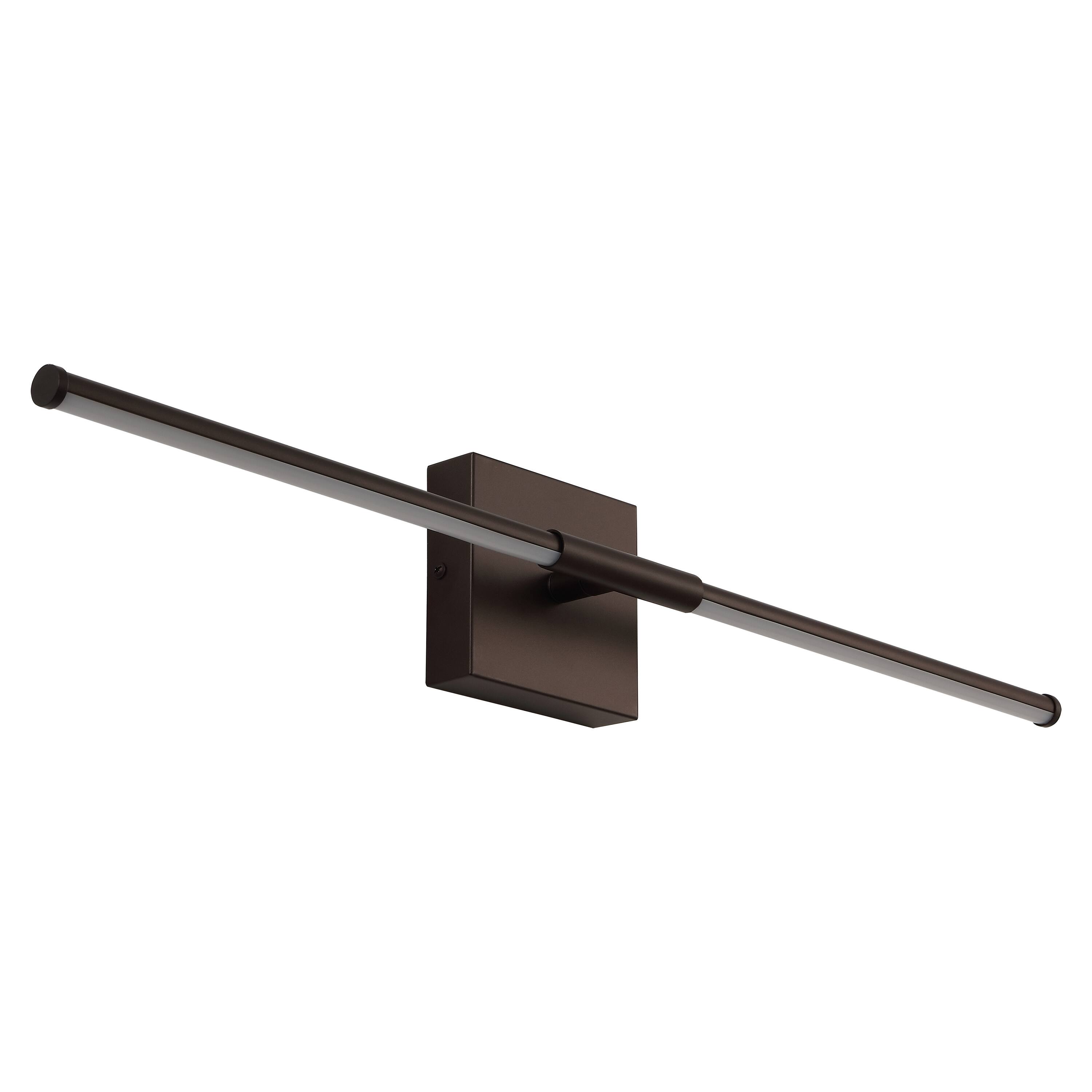 Alt View 10. Jonathan Y - McKenna 28" Modern Minimalist Adjustable Dimmable Integrated LED Metal Wall Sconce, Oil Rubbed Bronze - Oil Rubbed Bronze.
