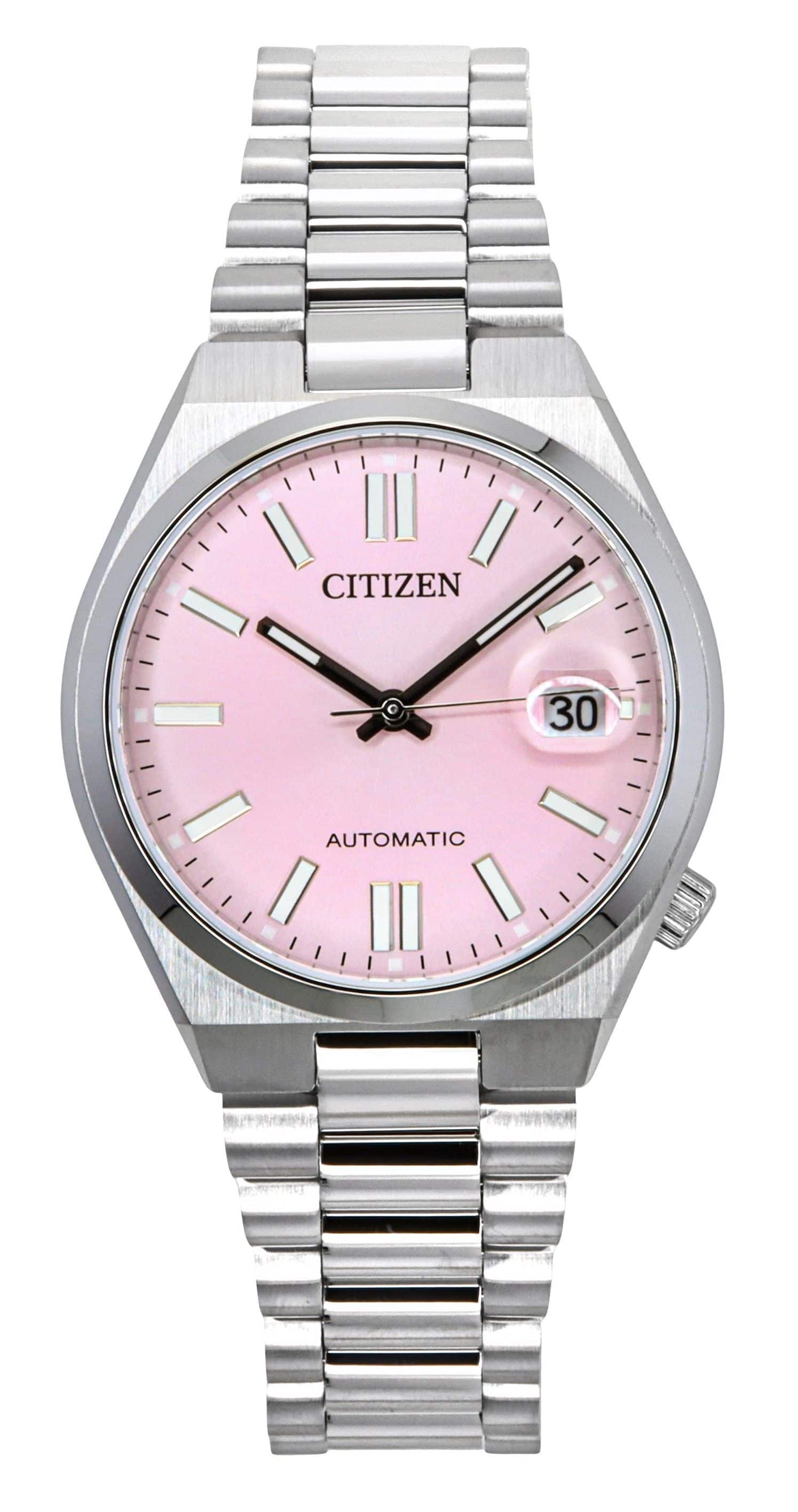 Citizen - Tsuyosa Stainless Steel Pink Dial Automatic NJ0200-50Z Women's Watch - Sillver, Pink