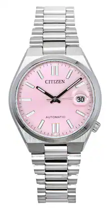 Citizen - Tsuyosa Stainless Steel Pink Dial Automatic NJ0200-50Z Women's Watch - Sillver, Pink