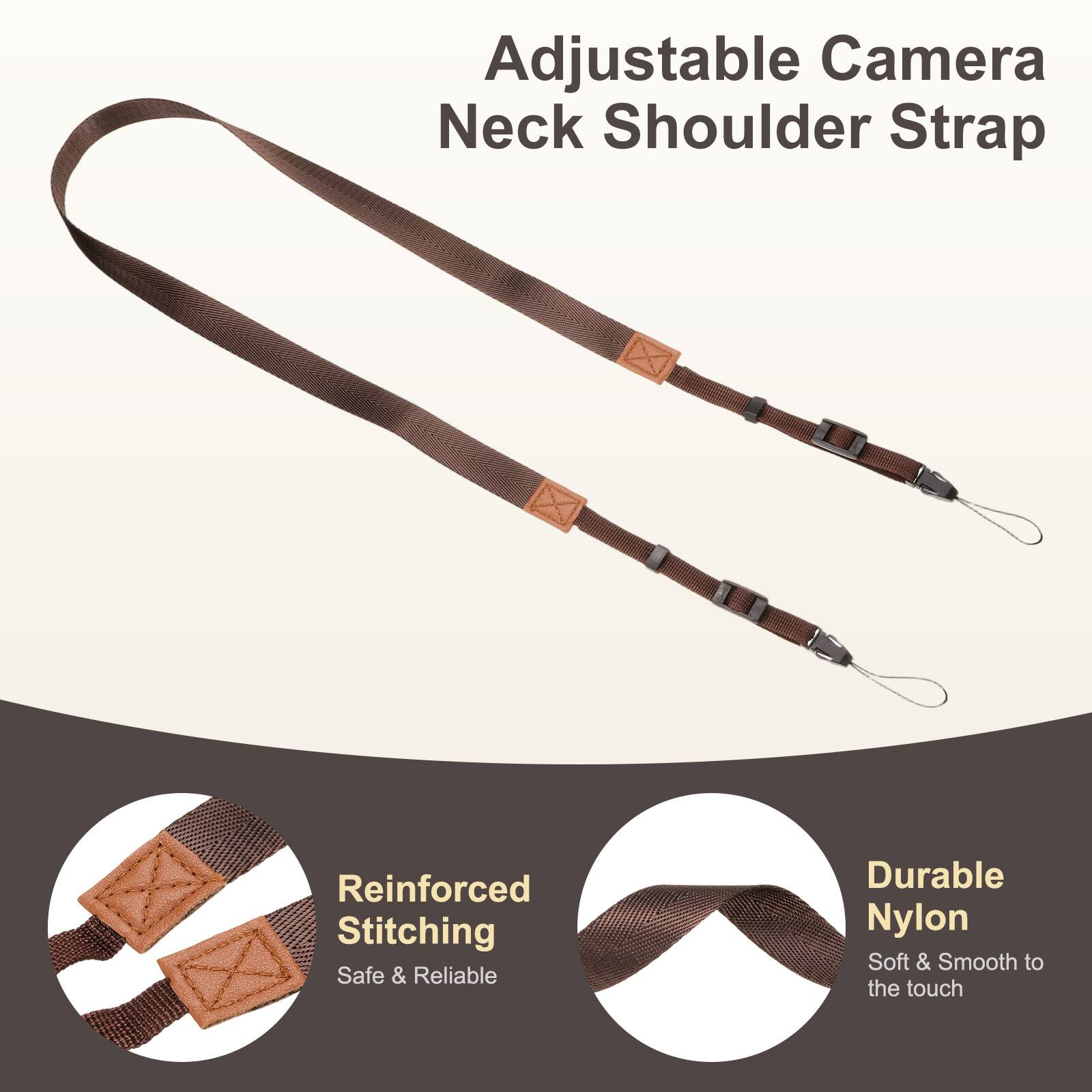 Adjustable Camera Neck Shoulder Strap

Reinforced Stitching
Safe & Reliable

Durable Nylon
Soft & Smooth to the touch