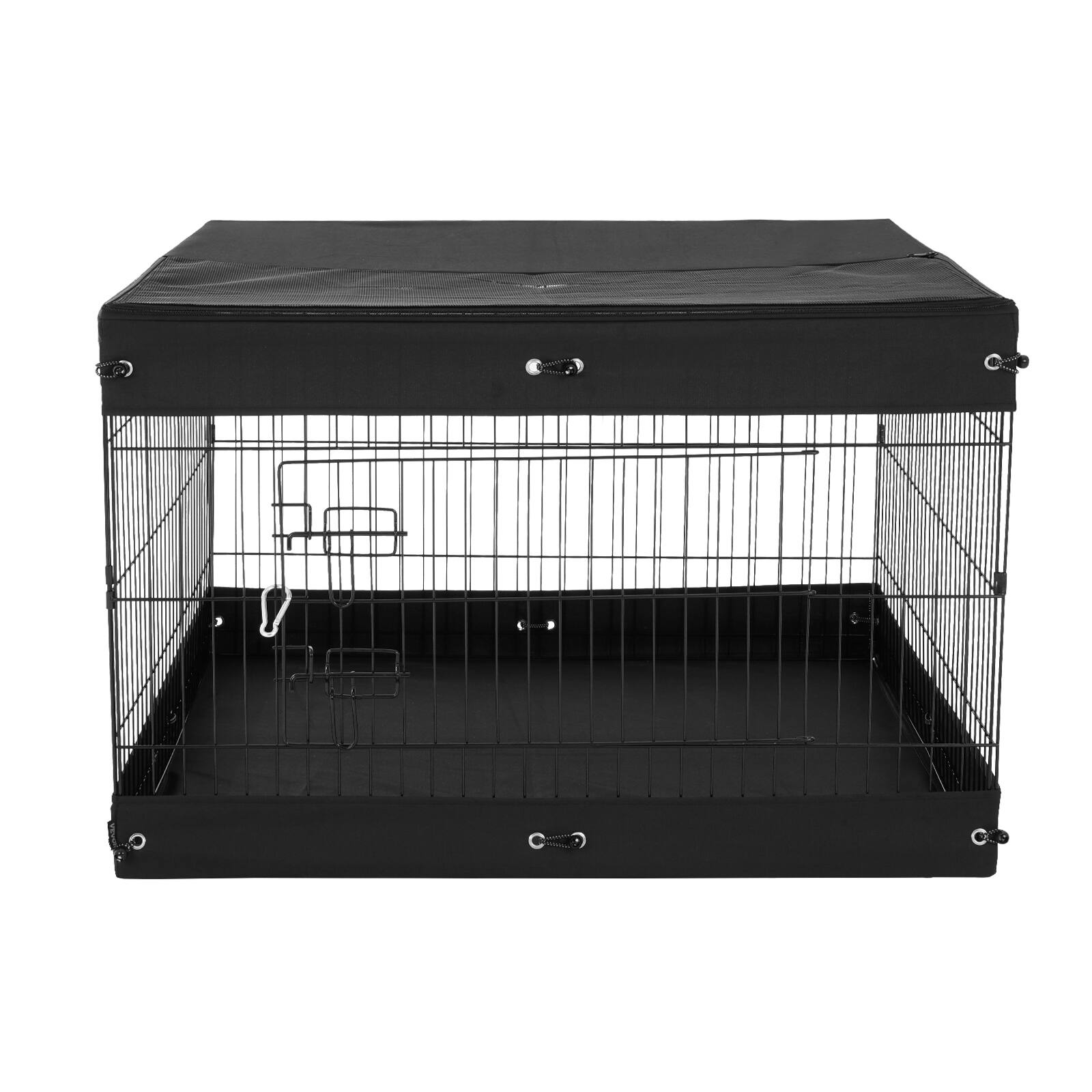 Alt View 5. VEVOR - Dog Playpen,4 Pcs 24 x 36 in Panels Foldable Metal Pet Exercise Pen,Dog Fence Indoor and Outdoor Pen with Door,Top Cover.