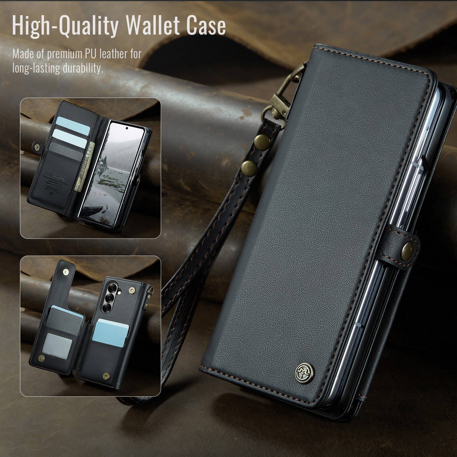 High-Quality Wallet Case  
Made of premium PU leather for long-lasting durability.