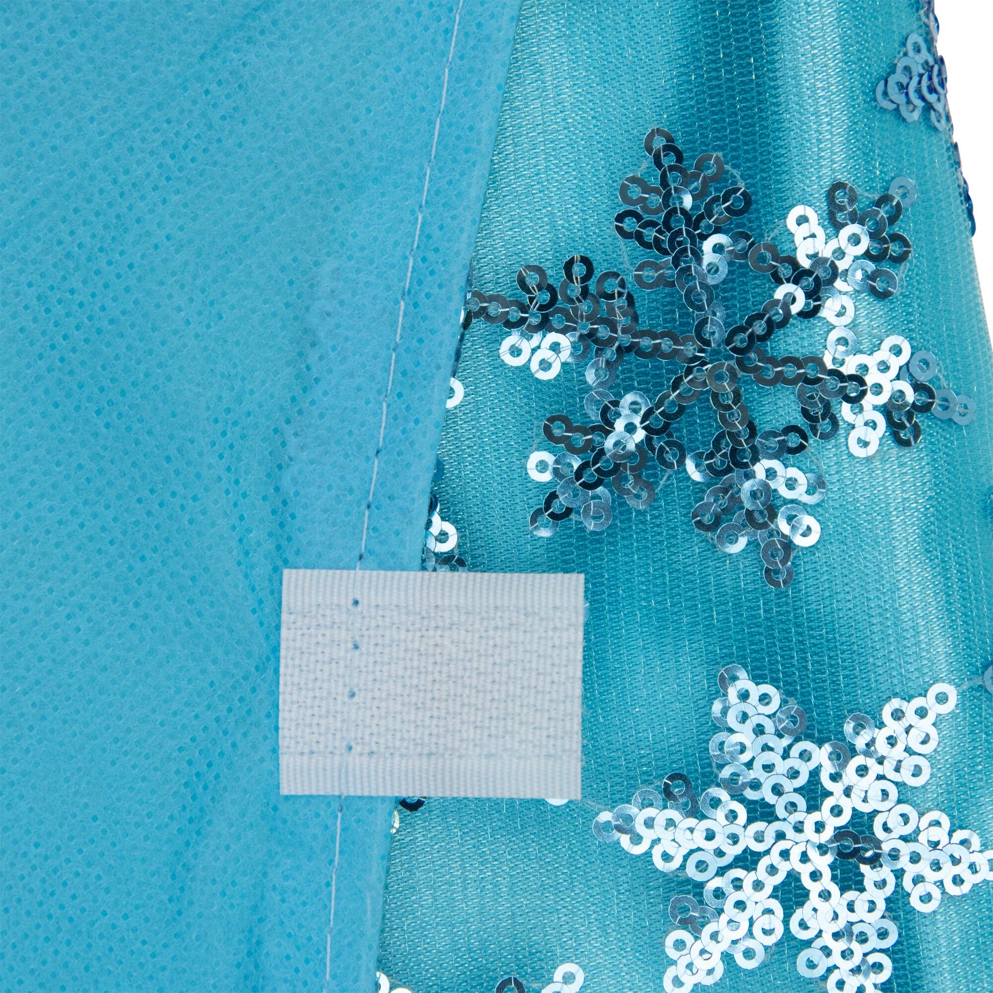 Alt View 5. Northlight - Sequin Snowflake Pattern Mini Christmas Tree Skirt - Blue - 20" - Blue.