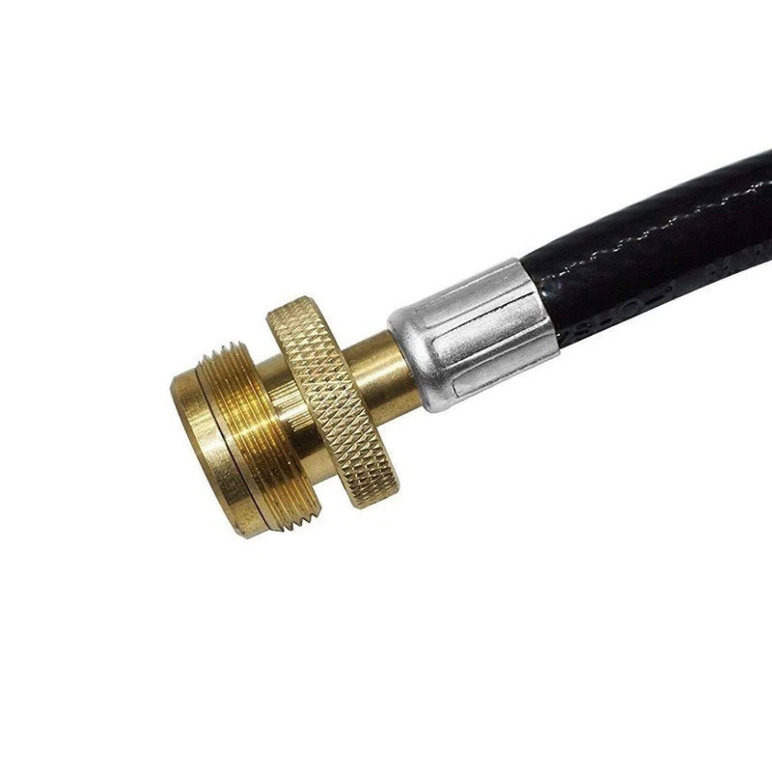 Left. Home Collection - 6 Ft Propane Adapter Hose – 1lb to 20lb Converter Replacement Hose for Propane Tank Connection (Grill, Heater, or Stove.