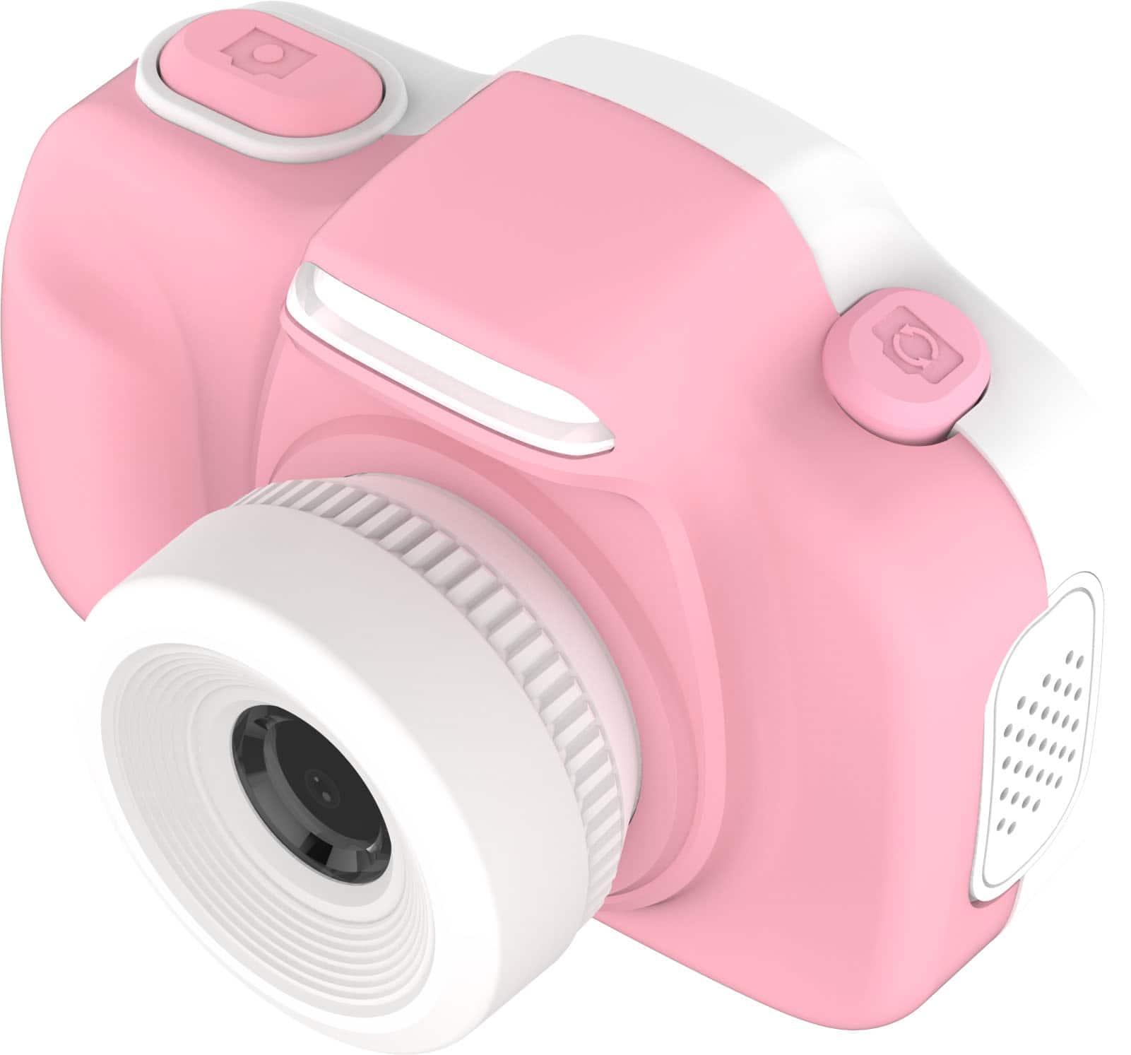 Back. myFirst - Camera 3 - Digital Camera for Kids with Extra Selfie Lens 16MP HD Video, Selfie Lens, Shockproof Case, microSD - Pink.