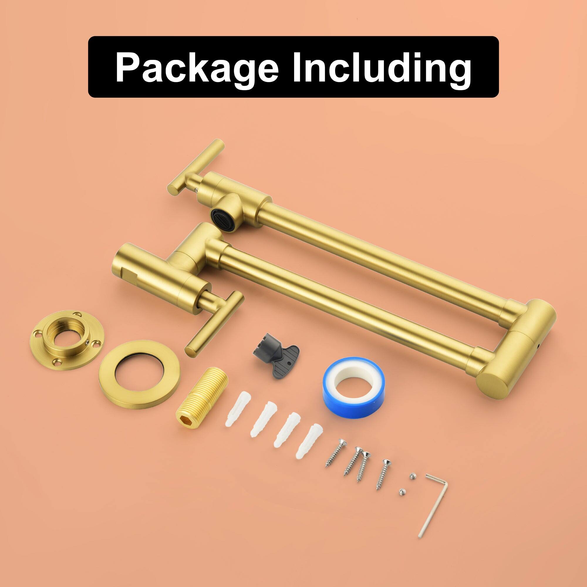 Package Including

- 1 x Gold-colored metal bar
- 1 x Gold-colored metal bracket
- 1 x Gold-colored metal ring
- 1 x Gold-colored metal washer
- 1 x Gold-colored metal screw
- 1 x Blue tape
- 1 x Black plastic part
- 1 x White plastic part
- 1 x White plastic part
- 1 x White plastic part
- 1 x White plastic part
- 1 x White plastic part
- 1 x White plastic part
- 1 x White plastic part
- 1 x White plastic part
- 1 x White plastic part
- 1 x White plastic part
- 1 x White plastic part
- 1 x White plastic part
- 1 x White plastic part
- 1 x White plastic part
- 1 x White plastic part
- 1 x White plastic part
- 1 x White plastic part
- 1 x White plastic part
- 1 x White plastic part
- 1 x White plastic part
- 1 x White plastic part
- 1 x White plastic part
- 1 x White plastic part
- 1 x White plastic part
-