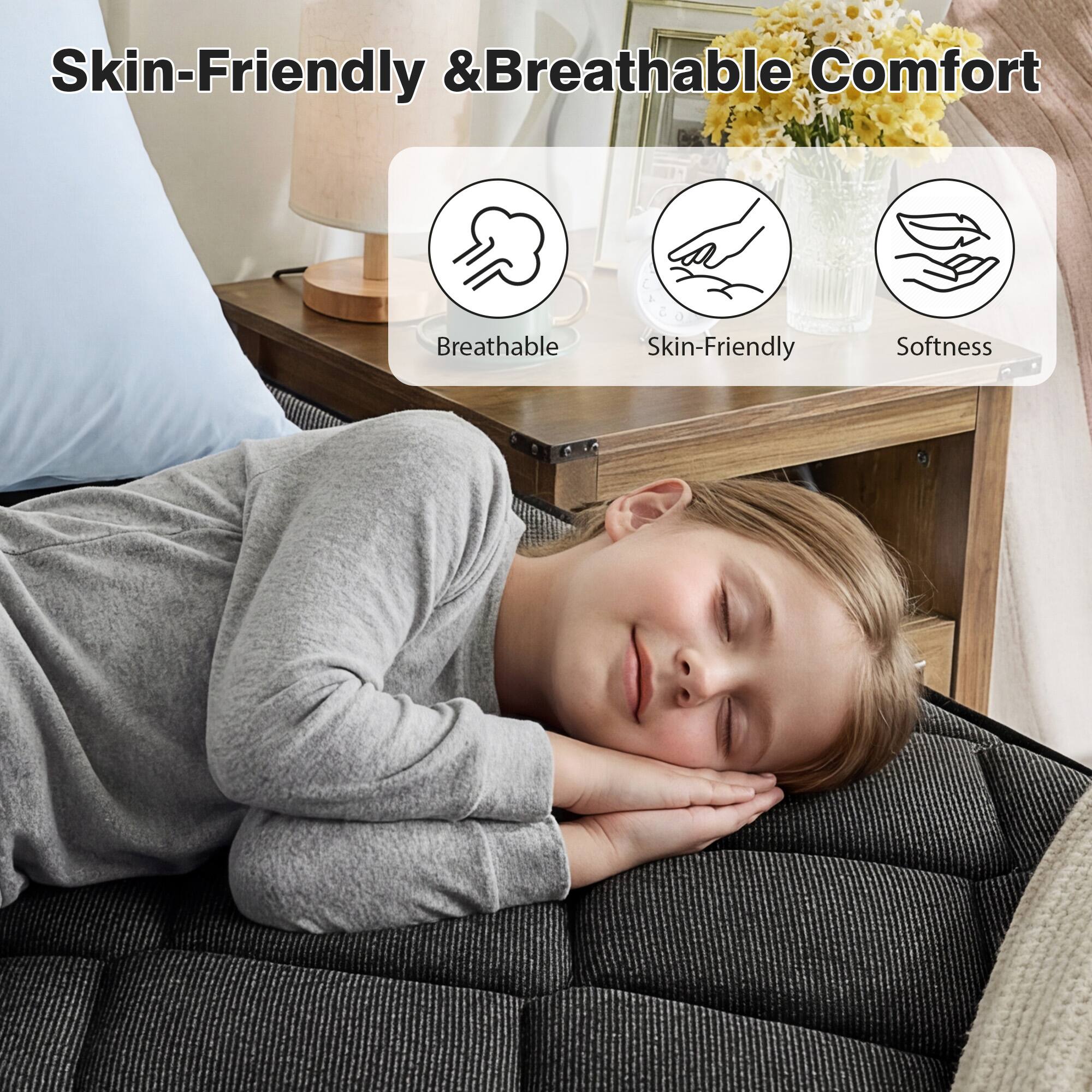 Skin-Friendly & Breathable Comfort

- Breathable
- Skin-Friendly
- Softness