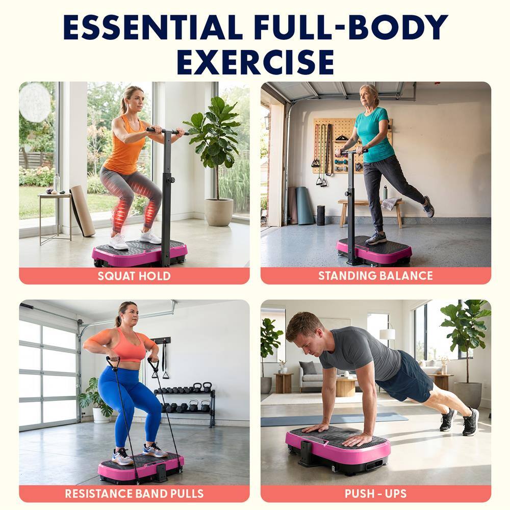 ESSENTIAL FULL-BODY EXERCISE

- SQUAT HOLD
- STANDING BALANCE
- RESISTANCE BAND PULLS
- PUSH-UPS