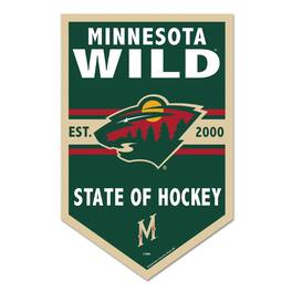 WinCraft - Minnesota Wild 11" x 17" Chevron Wood Sign - Multicolor