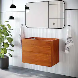 Scenic Wall-Mount Bathroom Cabinet Basin Not Included by Modway - Cherry Walnut