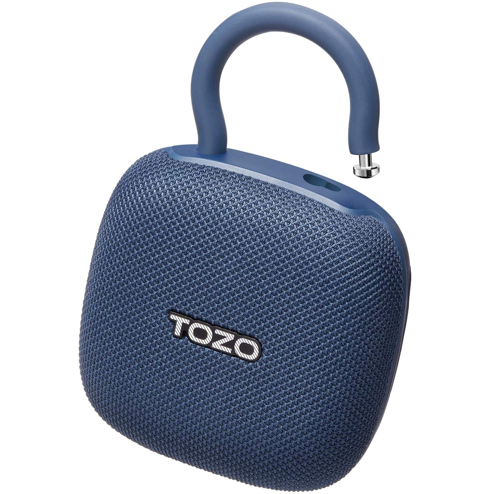TOZO - PE1 Portable Bluetooth Speaker – IPX8 Waterproof, 10W Sound, 32H, Fast Charge, Built-In Carabiner - Blue