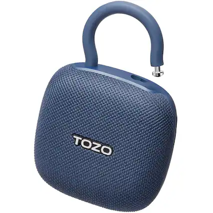 Front. TOZO - TOZO PE1 Portable Bluetooth Speaker – IPX8 Waterproof, 10W Sound, 32H, Fast Charge, Built-In Carabiner - Blue.