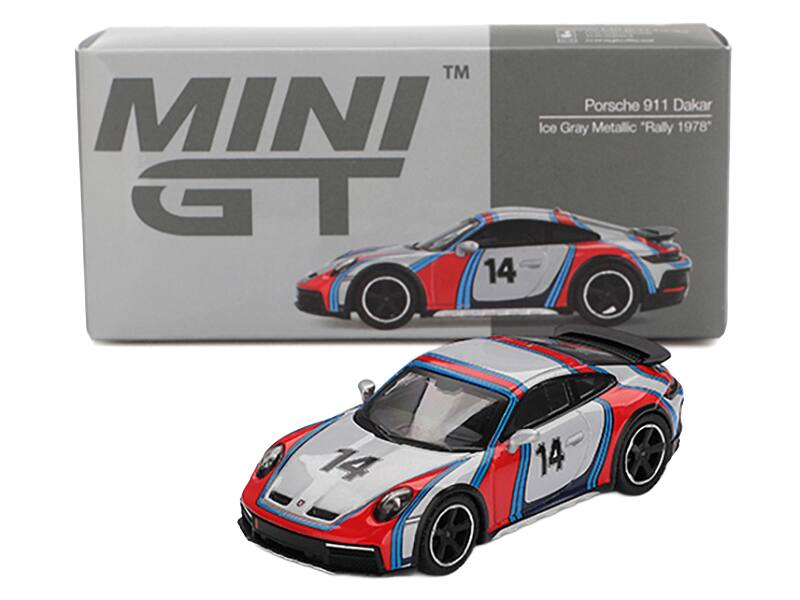 MINI GT  
Porsche 911 Dakar  
Ice Gray Metallic "Rally 1978"  
14