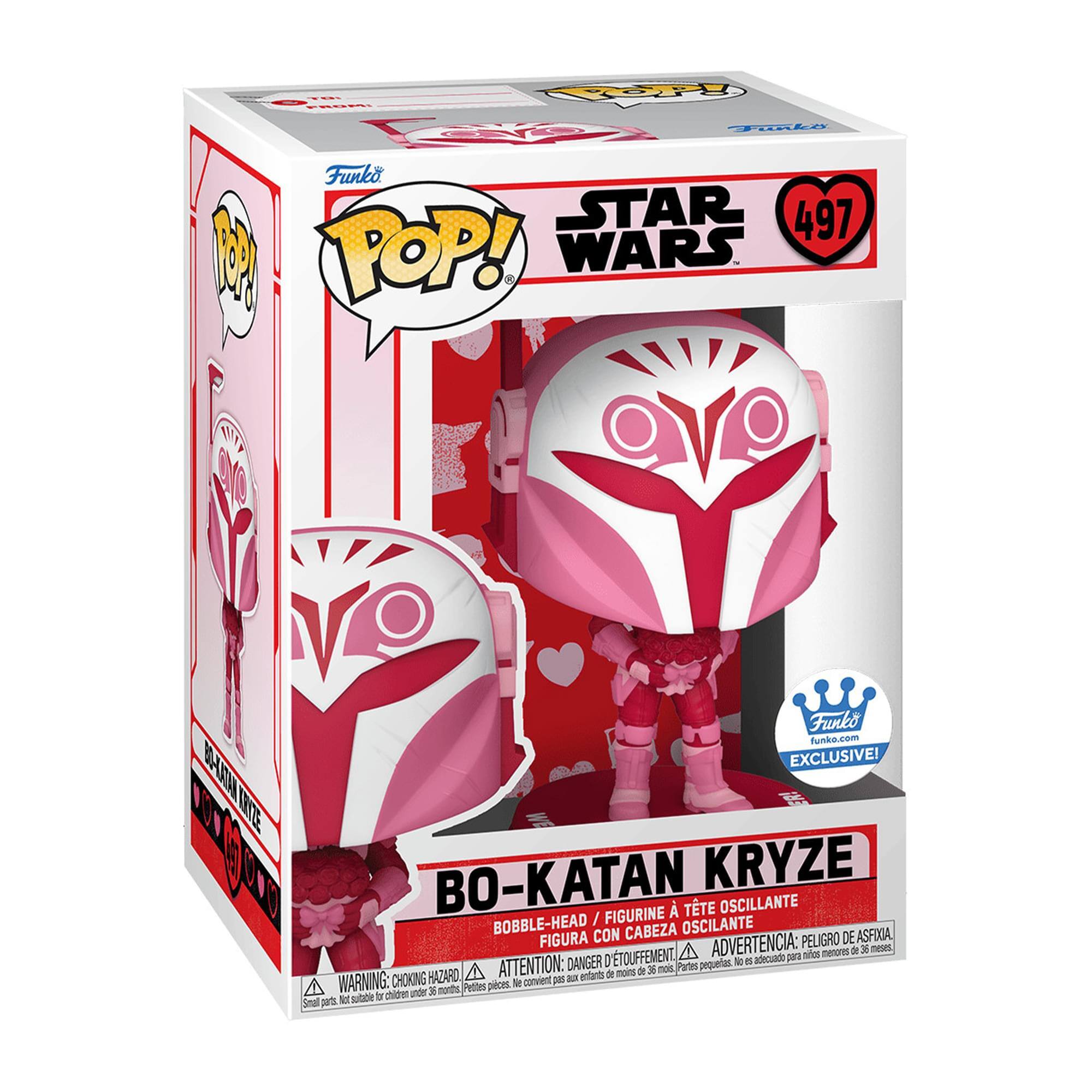 Funko POP!  
STAR WARS  
497  

BO-KATAN KRYZE  
BOBBLE-HEAD / FIGURINE À TÊTE OSCILLANTE / FIGURA CON CABEZA OSCILANTE  

EXCLUSIVE!  
funko.com  

WARNING: CHOKING HAZARD - Small parts. Not for children under 3 years.  
ADVERTENCIA: PEQUEÑAS PIEZAS. NO ES ADECUADO PARA NIÑOS MENORES DE 3 AÑOS.  
ATTENTION: PETITES PIÈCES. NE CONVIENT PAS AUX ENFANTS DE MOINS DE 3 ANS.  
DANGER: PEZZI PICCOLI. NON ADATTO PER BAMBINI DI SOTTO I 3 ANNI.