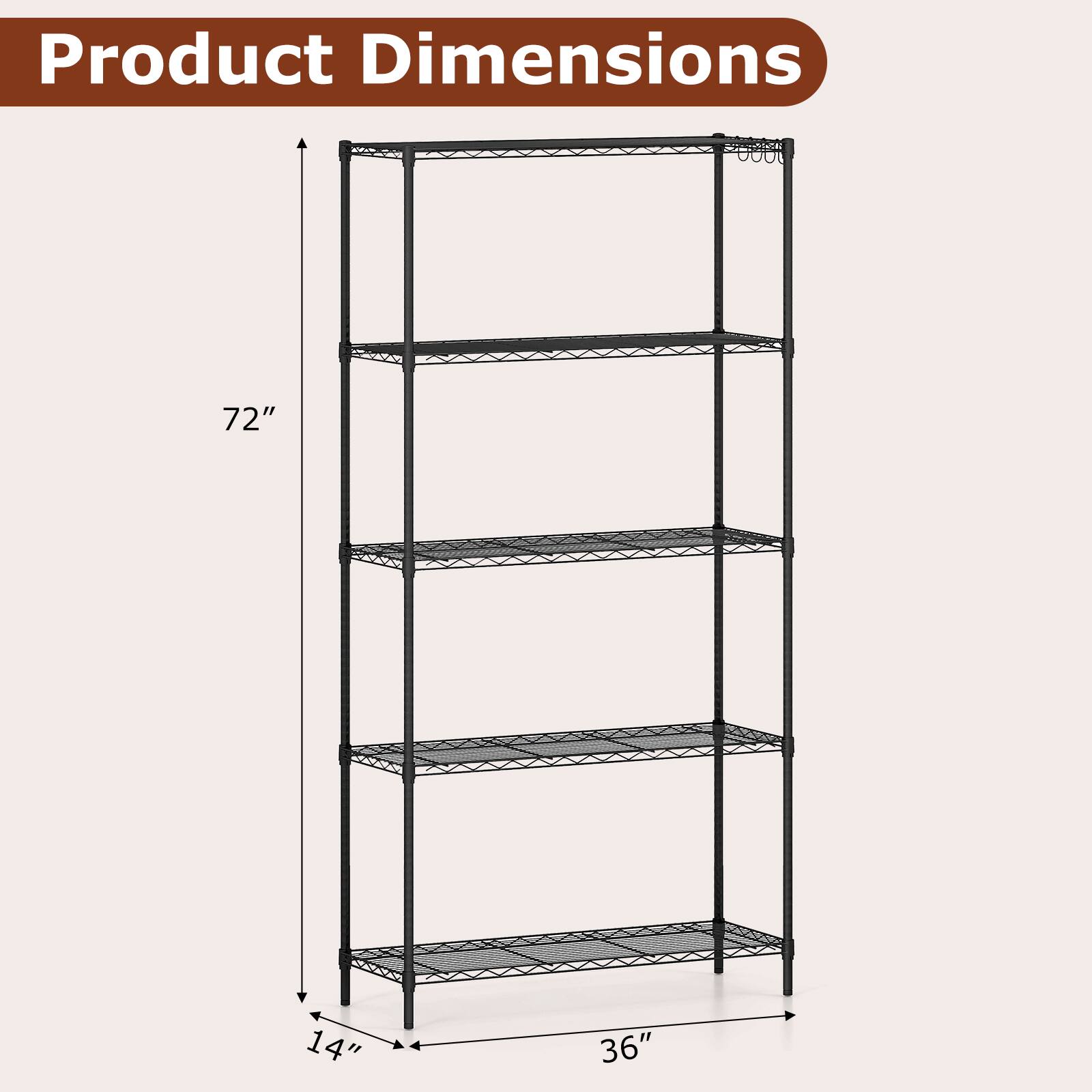 Product Dimensions: 72" x 14" x 36"