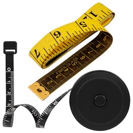 Garnen - 2x Body Measuring Tape Body Tape Measure, Flexible & Retractable Measuring Tape for Body Measurements Sewing Fabric 60" - Black|Yellow