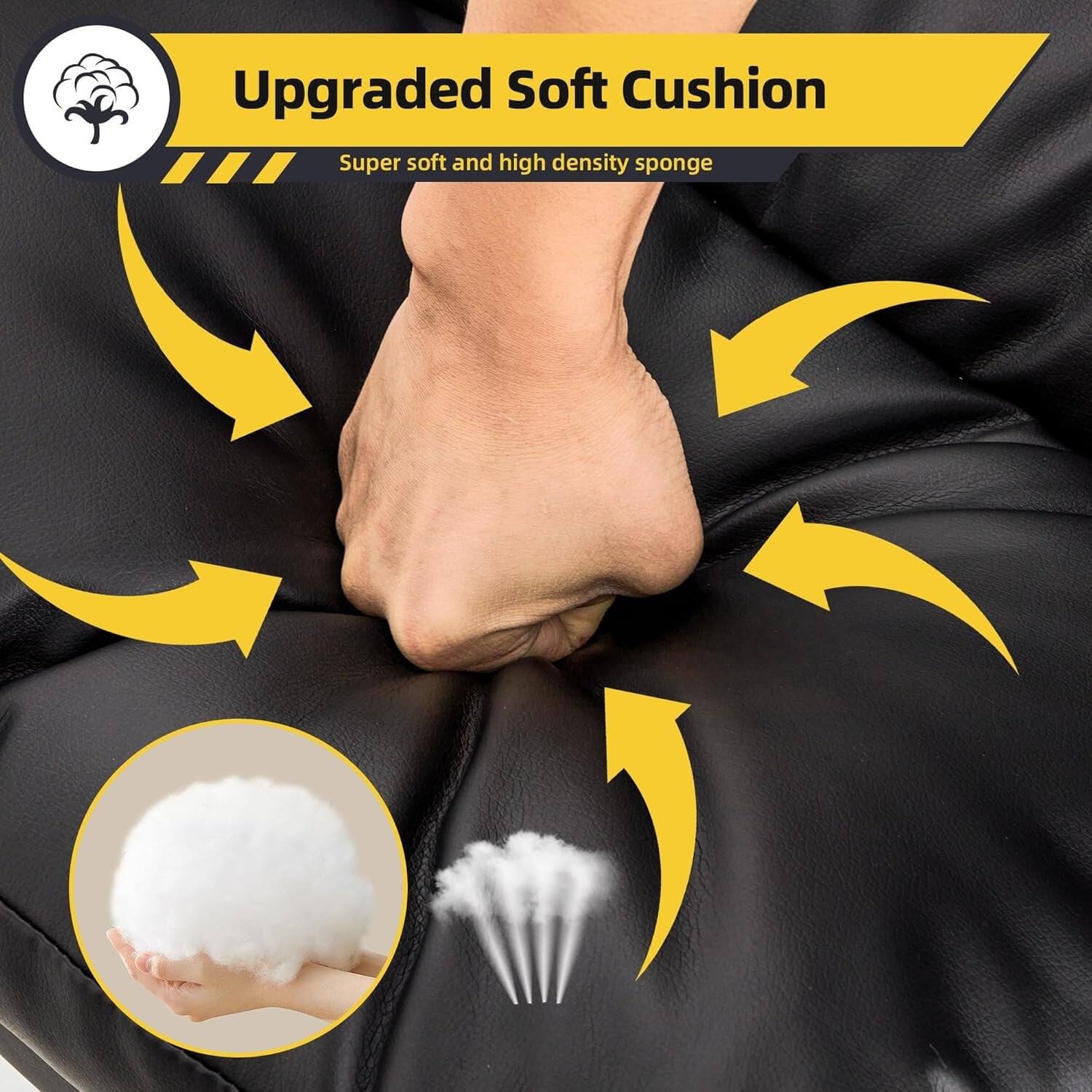 Upgraded Soft Cushion  
Super soft and high density sponge