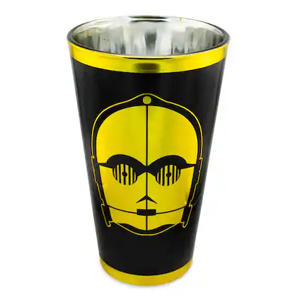 Front. Star Wars - Star Wars C3PO Chrome Pint Glass - Gold.