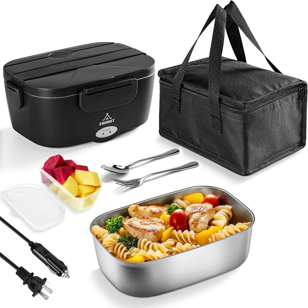 RTMB - Electric Lunch Box – 1.5L, 80W Heated, Portable - Black