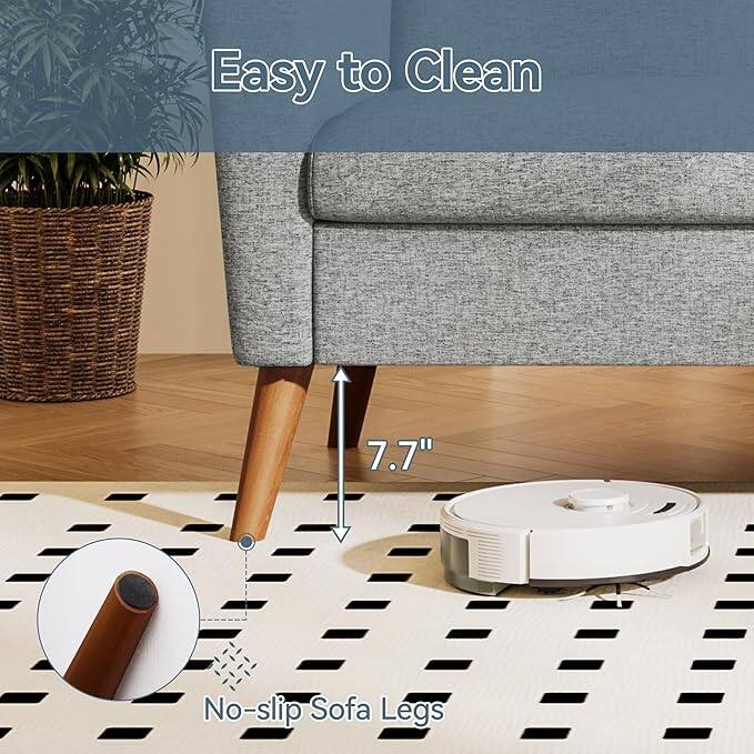 Easy to Clean

7.7" No-slip Sofa Legs