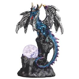 FC Design - 7.5"H LED Dragon with Globe Figurine Computer Desk Tabletop Decoration - Multi-Color