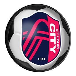 The Fan-Brand - St. Louis City SC 18'' Round Slimline Illuminated Soccer Ball Wall Sign - Multicolor