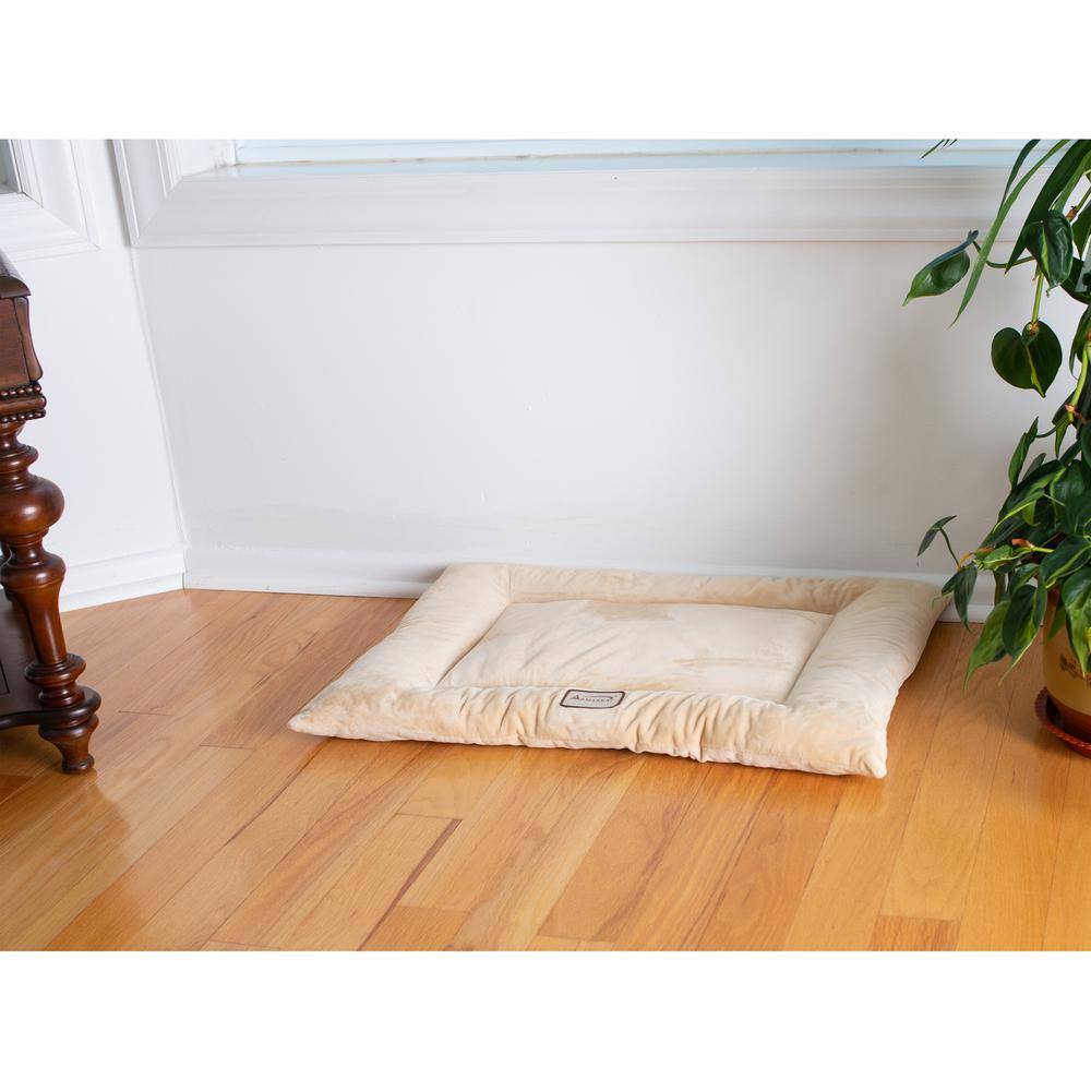 Back. Armarkat - Large Pet Bed Mat With Poly Fill Cushion In Beige - Beige.