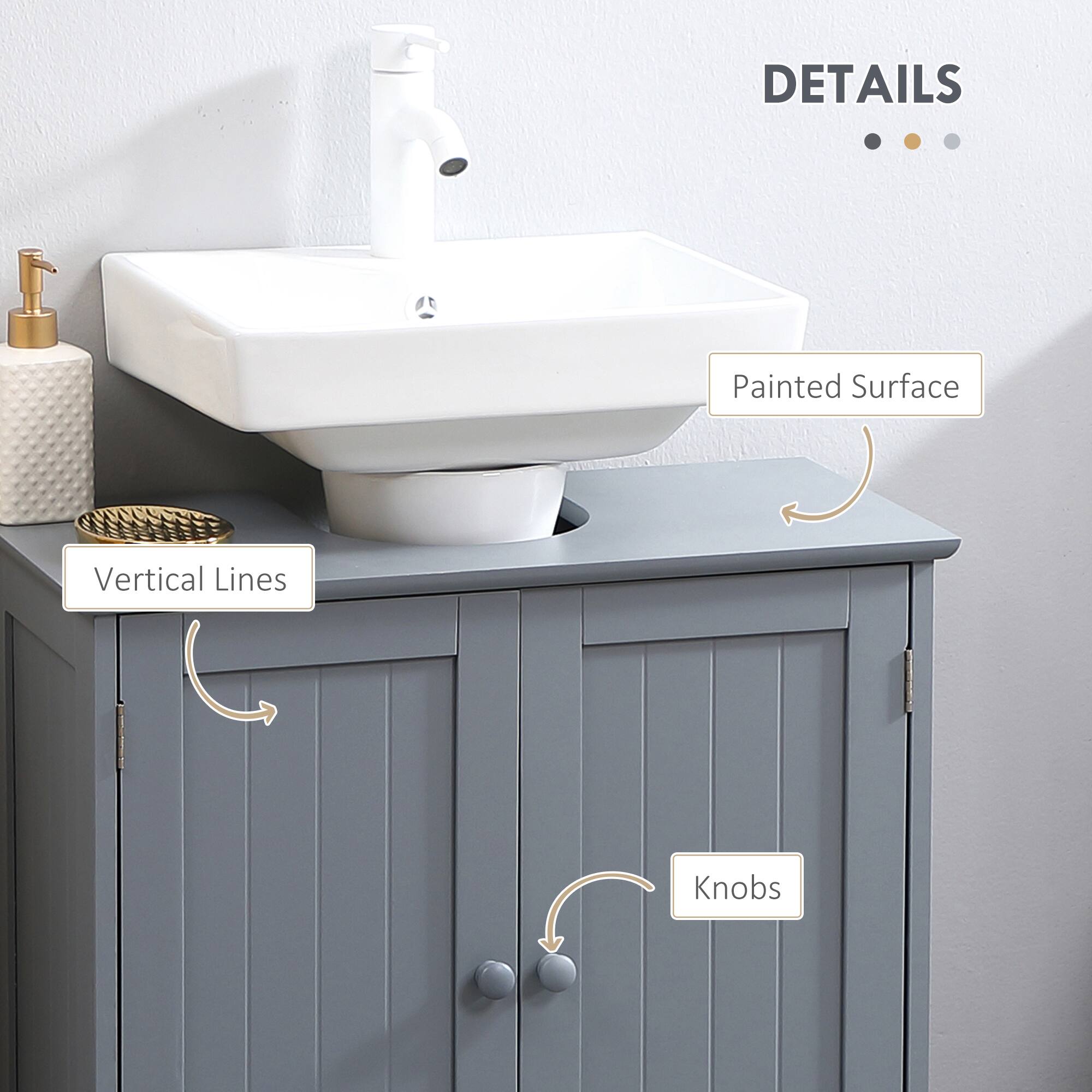 DETAILS
Painted Surface
Vertical Lines
Knobs